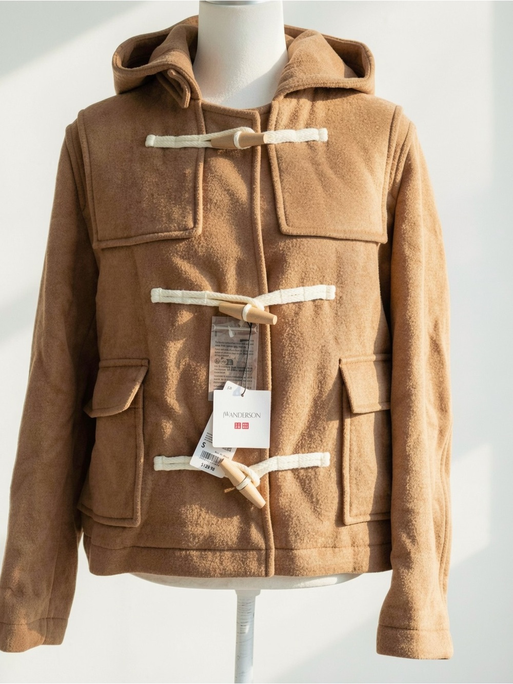 JW Anderson x Uniqlo Wool Blend duffle short coat